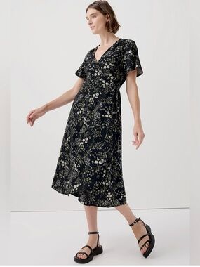Pact | Dresses | Pact Organic Fit And Flare Shorty Midi Dress Golden Hour  Leaves Size Medium Nwt | Poshmark